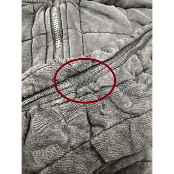 Free People Dolman Quilted Knit Jacket Top Oversized Slouchy Zip-Up XL 284149 - Picture 12 of 14